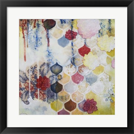 Framed Fishscale Blossoms Print