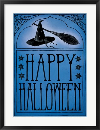 Framed Vintage Halloween Happy Halloween Print