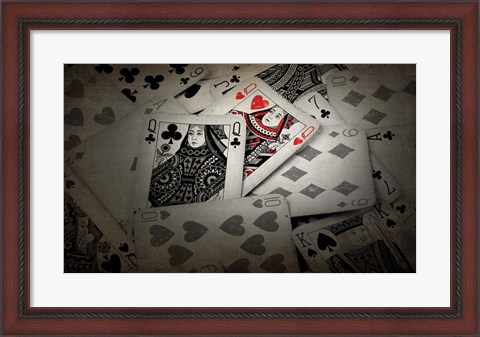 Framed Pop of Color Queen of Hearts Print