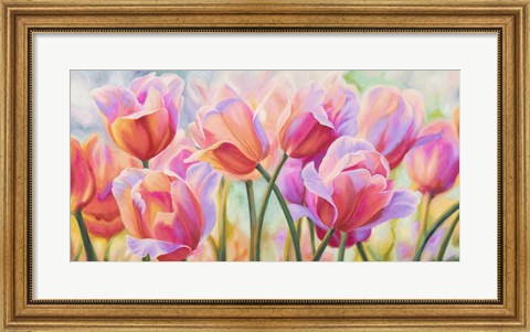 Framed Tulips in Wonderland Print