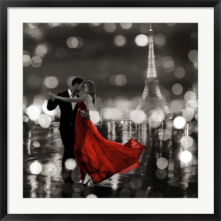 Framed Midnight in Paris (BW) Print