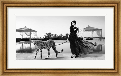 Framed Woman with Cheetah Print