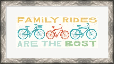 Framed Lets Cruise Family Rides II Print