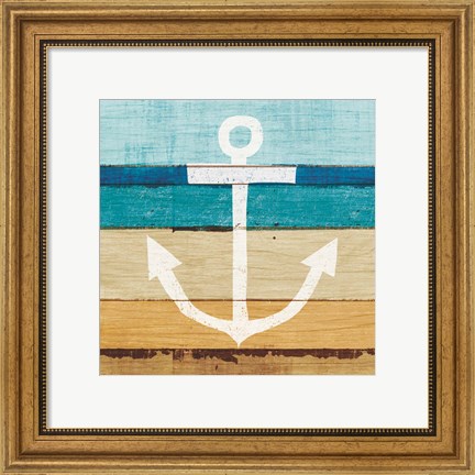 Framed Beachscape III Anchor Print