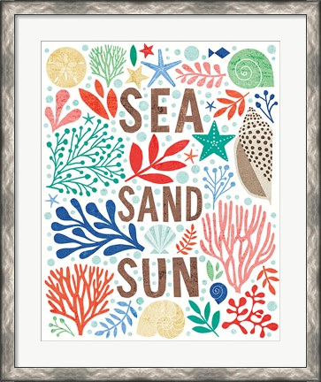 Framed Under Sea Treasures III Print