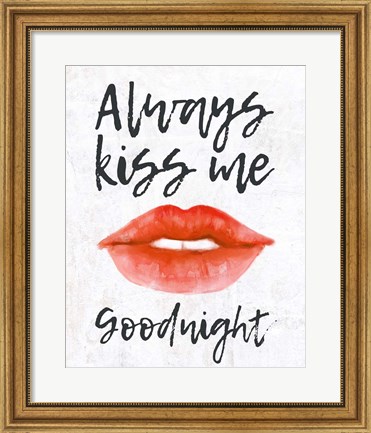 Framed Lips - Kiss Me Goodnight Print