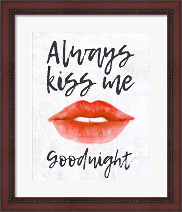 Framed Lips - Kiss Me Goodnight Print