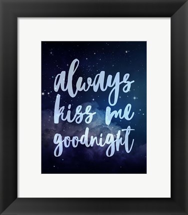 Framed Stellar - Kiss Me Goodnight Print