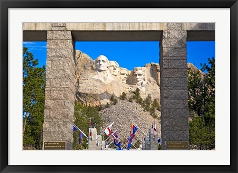 Framed Entrance to Mount Rushmore National Memorial, South Dakota Print