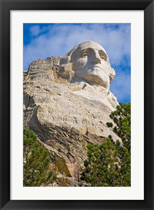 Framed George Washington, Mount Rushmore, South Dakota Print