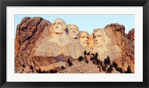 Framed View of Mount Rushmore, South Dakota Print