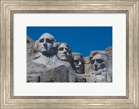 Framed Blue Skies over Mount Rushmore, South Dakota Print