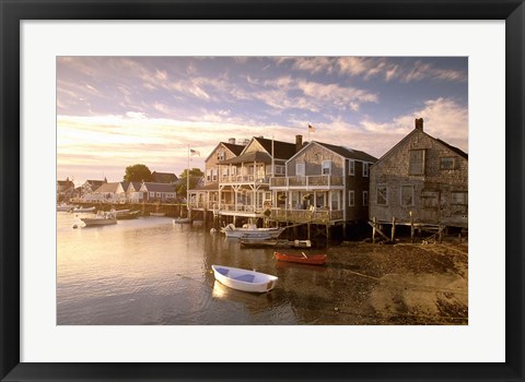 Framed Massachusetts, Nantucket Island, Old North Wharf Print