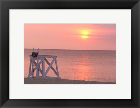 Framed Massachusetts, Nantucket, Jetties Beach Lifeguard Print