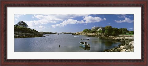 Framed Boats in the ocean, Ocean Drive, Newport, Rhode Island Print