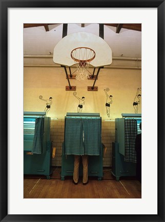 Framed Politics, Democracy, Voting booth, New Hampshire, 1988 Print