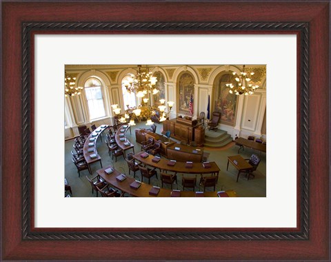 Framed Capitol building in Concord, New Hampshire Print