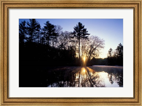 Framed Nature Conservancy&#39;s Preserve, Lamprey River Below Packer&#39;s Falls, New Hampshire Print