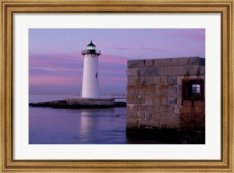 Framed Fort Constitution, State Historic Site, Portsmouth Harbor Lighthouse, New Hampshire Print