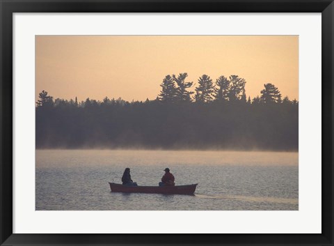 Framed Canoeing on Umbagog Lake, Northern Forest, New Hampshire Print