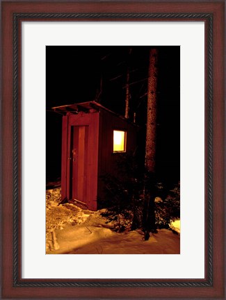 Framed Outhouse at the Sub Sig Outing Club&#39;s Dickerman Cabin, New Hampshire Print