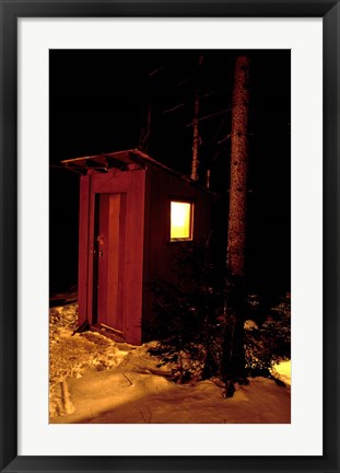 Framed Outhouse at the Sub Sig Outing Club&#39;s Dickerman Cabin, New Hampshire Print