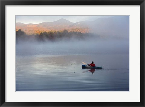 Framed Kayaking on Chocorua Lake, New Hampshire Print