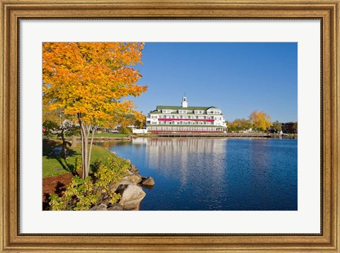Framed Bay Point at Mill Falls in Meredith, New Hampshire Print