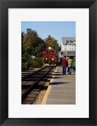 Framed Scenic railroad at Weirs Beach in Laconia, New Hampshire Print