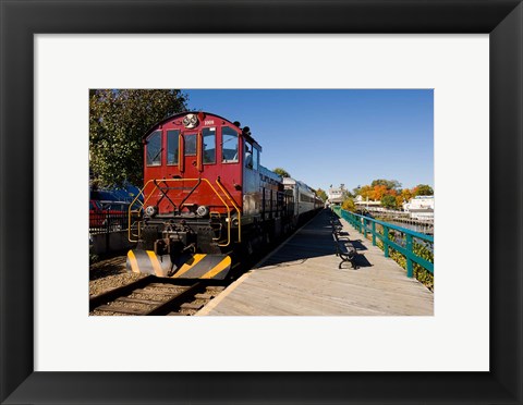 Framed Scenic railroad, Weirs Beach, Laconia, New Hampshire Print