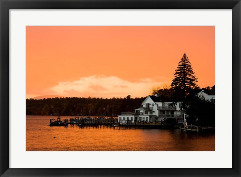 Framed Sunset in Wolfeboro, New Hampshire Print