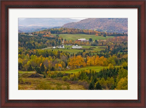 Framed Route 145 in Stewartstown, New Hampshire Print