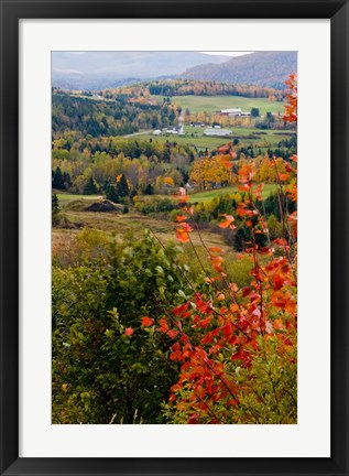 Framed View from NH Route 145 in Stewartstown, New Hampshire Print