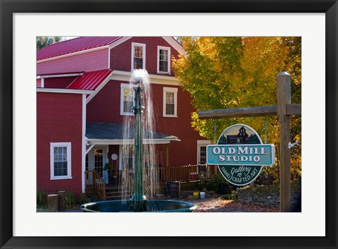 Framed Old Mill Art Gallery in Whitefield, New Hampshire Print