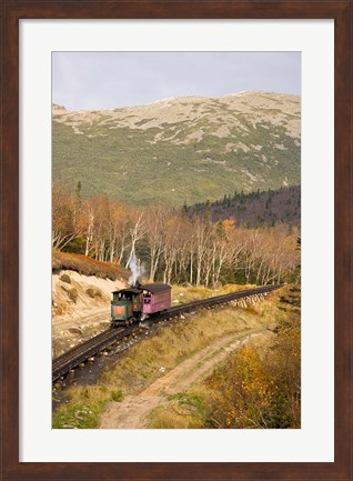 Framed Cog Railroad on Mt Washington, New Hampshire Print