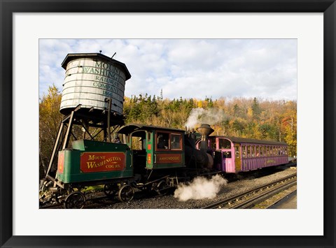 Framed Railroad on Mt Washington in Twin Mountain, New Hampshire Print