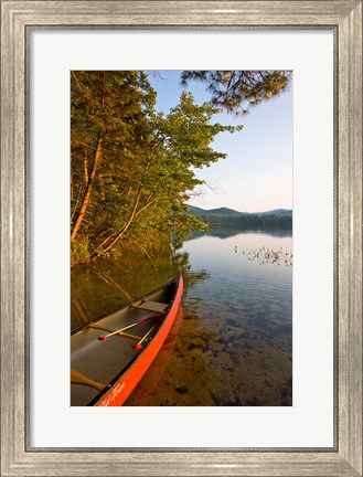 Framed Canoe, White Lake State Park, New Hampshire Print