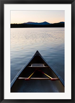 Framed Canoe, White Lake State Park, New Hampshire Print