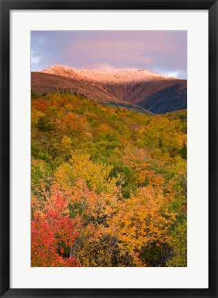 Framed Mt Lafayette in Autumn, New Hampshire Print