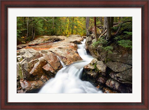 Framed Autumn on Pemigewasset River, Franconia Notch SP, New Hampshire Print