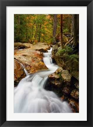 Framed Pemigewasset River in Franconia Notch State Park, New Hampshire Print