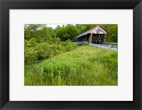 Framed New Hampshire, Lebanon, Packard Hill Covered Bridge Print