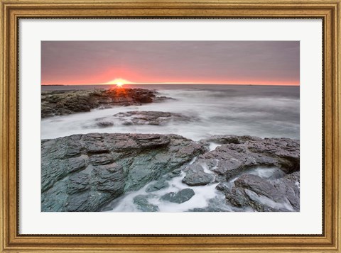 Framed Sunrise near Brenton Point State Park, Newport, Rhode Island Print