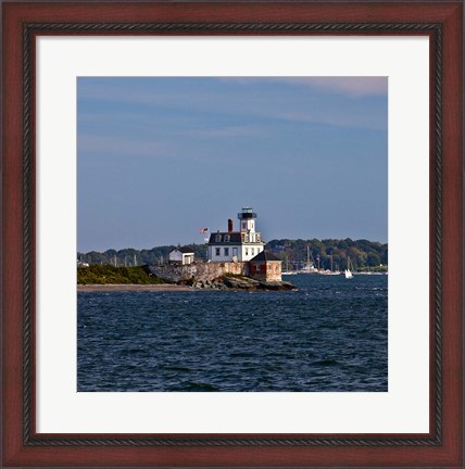 Framed Rose Island Lighthouse, Newport, Rhode Island Print