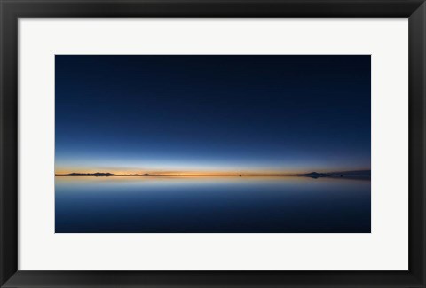 Framed Twilight over the Salar De Uyuni, Altiplano, Bolivia Print