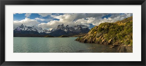 Framed Lake Pehoe, Torres de Paine National Park, Patagonia, Chile Print