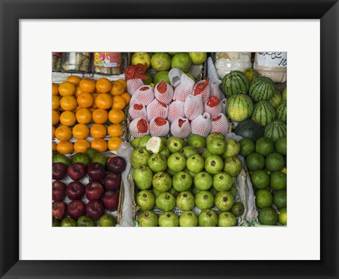Framed Fruits and Vegetables for Sale in the Central Market, Kandy, Central Province, Sri Lanka Print