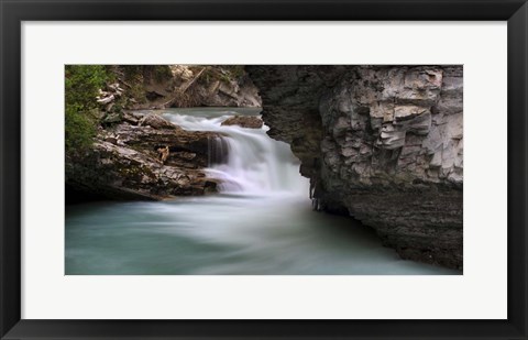 Framed Johnston Falls, Banff National Park, Alberta, Canada Print