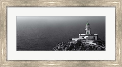 Framed Lighthouse on the Greek island of Mykonos, South Aegean, Greece Print