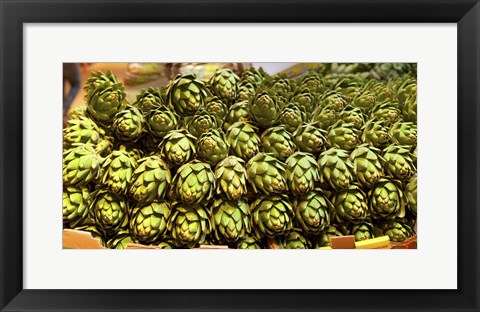 Framed Artichokes, Colts Neck Township, NJ Print